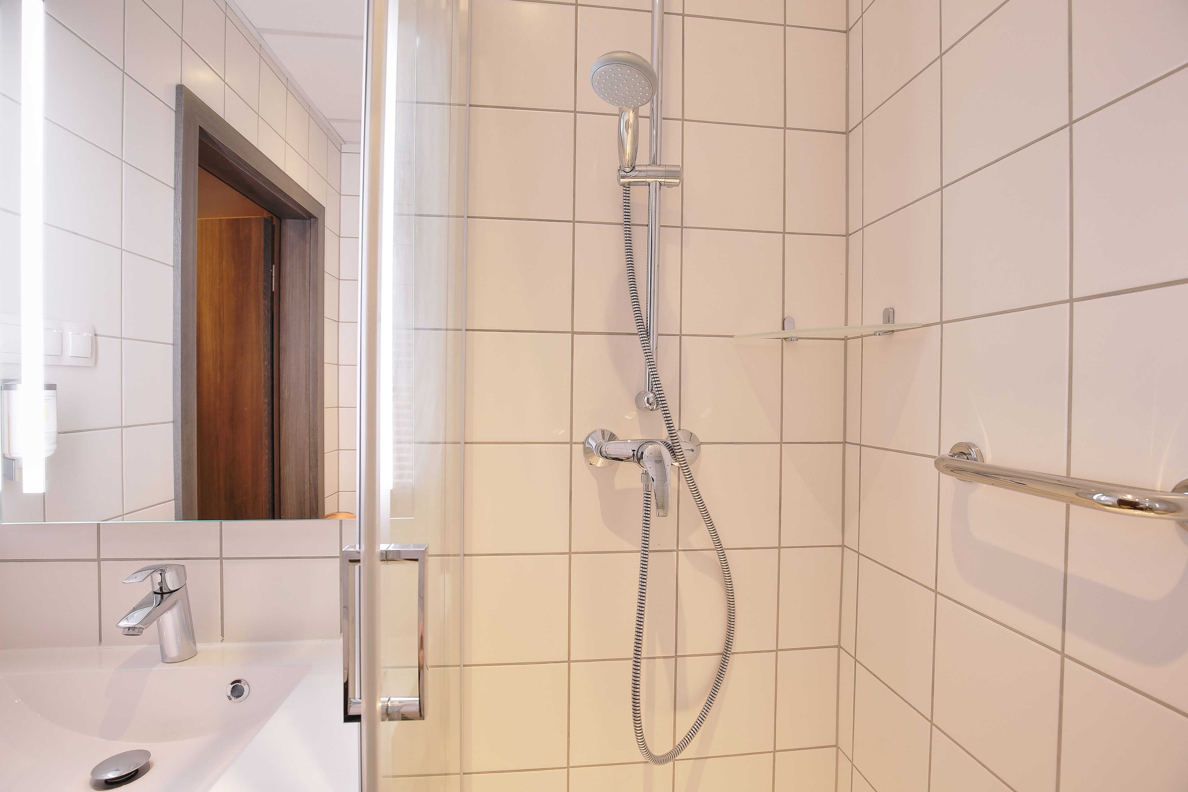 standard double room, balcony | bathroom | shower, free toiletries, hair dryer, towels