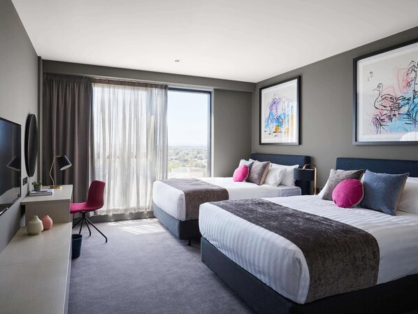 Twin Room, 2 Queen Beds (Chen) | Minibar, in-room safe, desk, blackout curtains - The Chen Melbourne - Art Series (Box Hill)