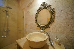 Comfort Room, 1 Queen Bed | Bathroom | Shower, free toiletries, hair dryer, slippers - Salkim Cave House (Nevsehir)