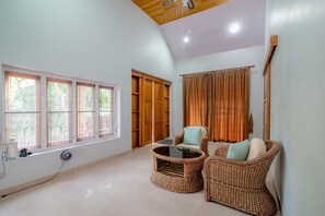 2 Bedroom Pool Villa | Living room | 32-inch LCD TV with cable channels, TV - Baan Ai Aoon Pool Villa (Hua Hin)