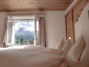 Standard Single Room, 1 Large Twin Bed, Mountain View | View from room - Hotel Panorama (Scuol)