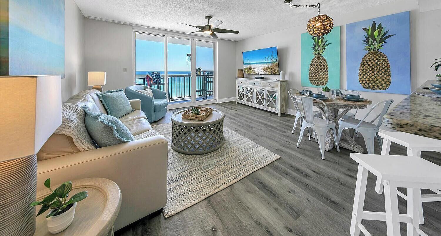 Elite-Apartment, 1 Schlafzimmer, 2 Bäder, Meerblick | Individuell dekoriert, individuell eingerichtet, Verdunkelungsvorhänge