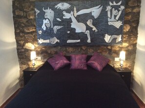 1 bedroom, desk, iron/ironing board, travel cot