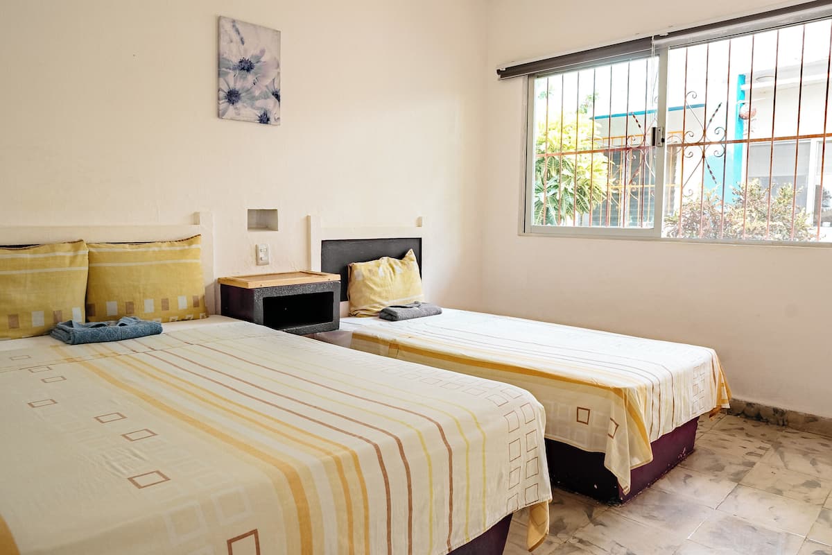 Standard Room, 2 Double Beds, Garden View (A/C) | Blackout drapes, free WiFi, bed sheets