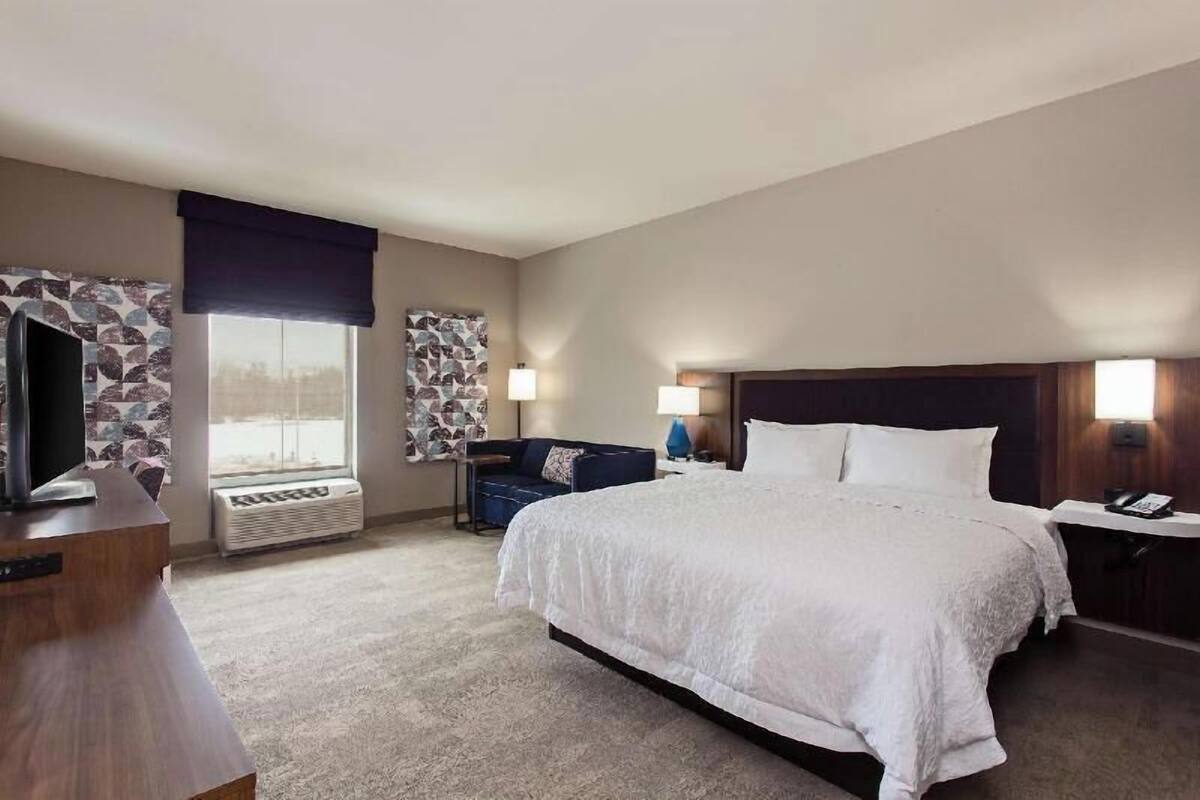 Blackout curtains, iron/ironing board, free WiFi, bed sheets