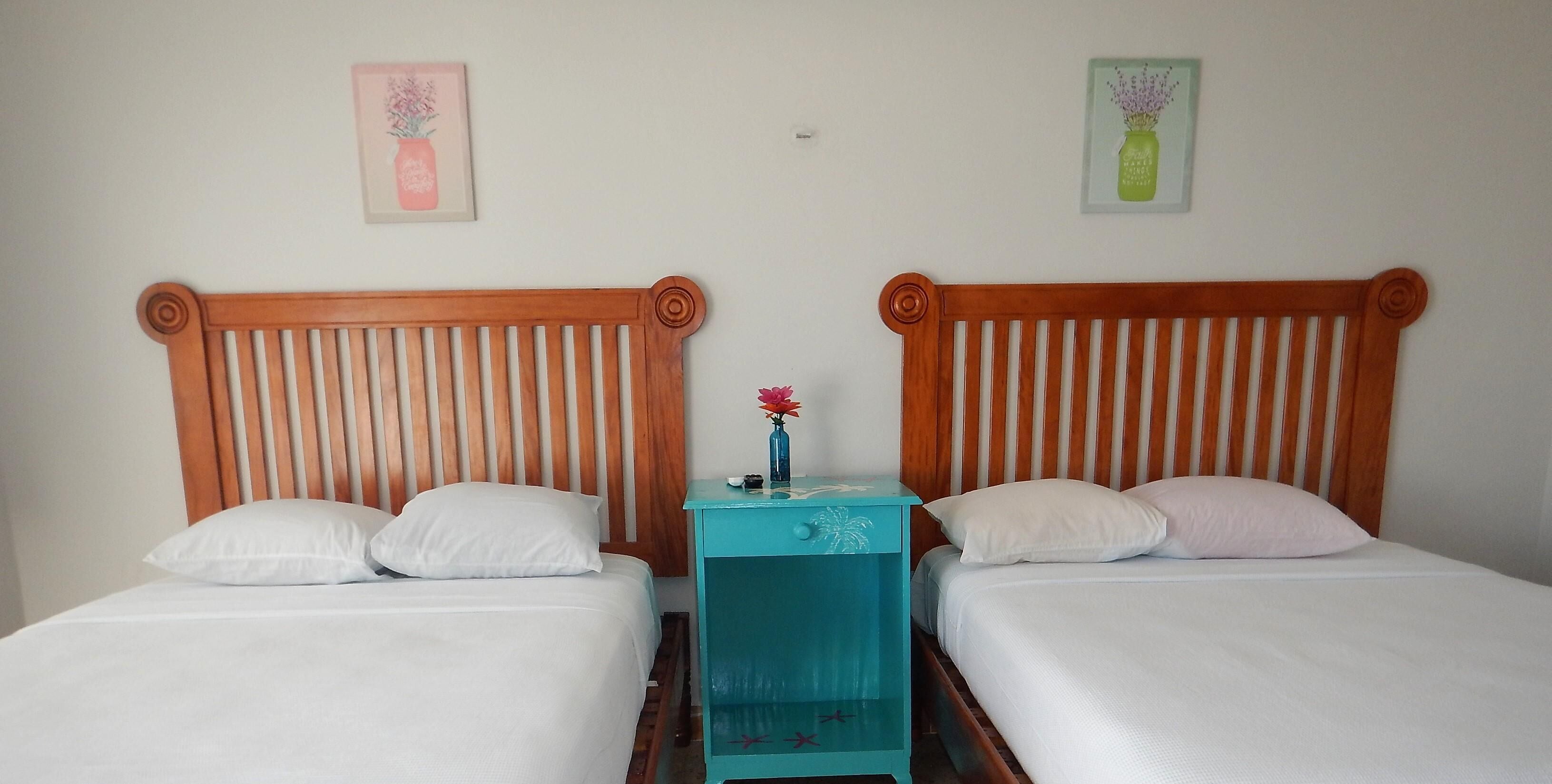 Blackout drapes, WiFi (free), bed sheets