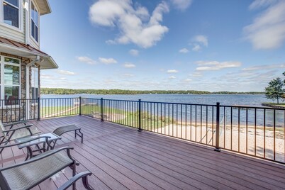 Panoramic View of Water, Beautiful Sunset, Volleyball Court, Beach-Private Side
