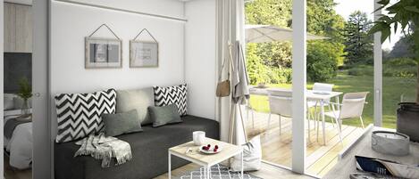 豪華小屋, 2 間臥室 | 客廳 | 電視