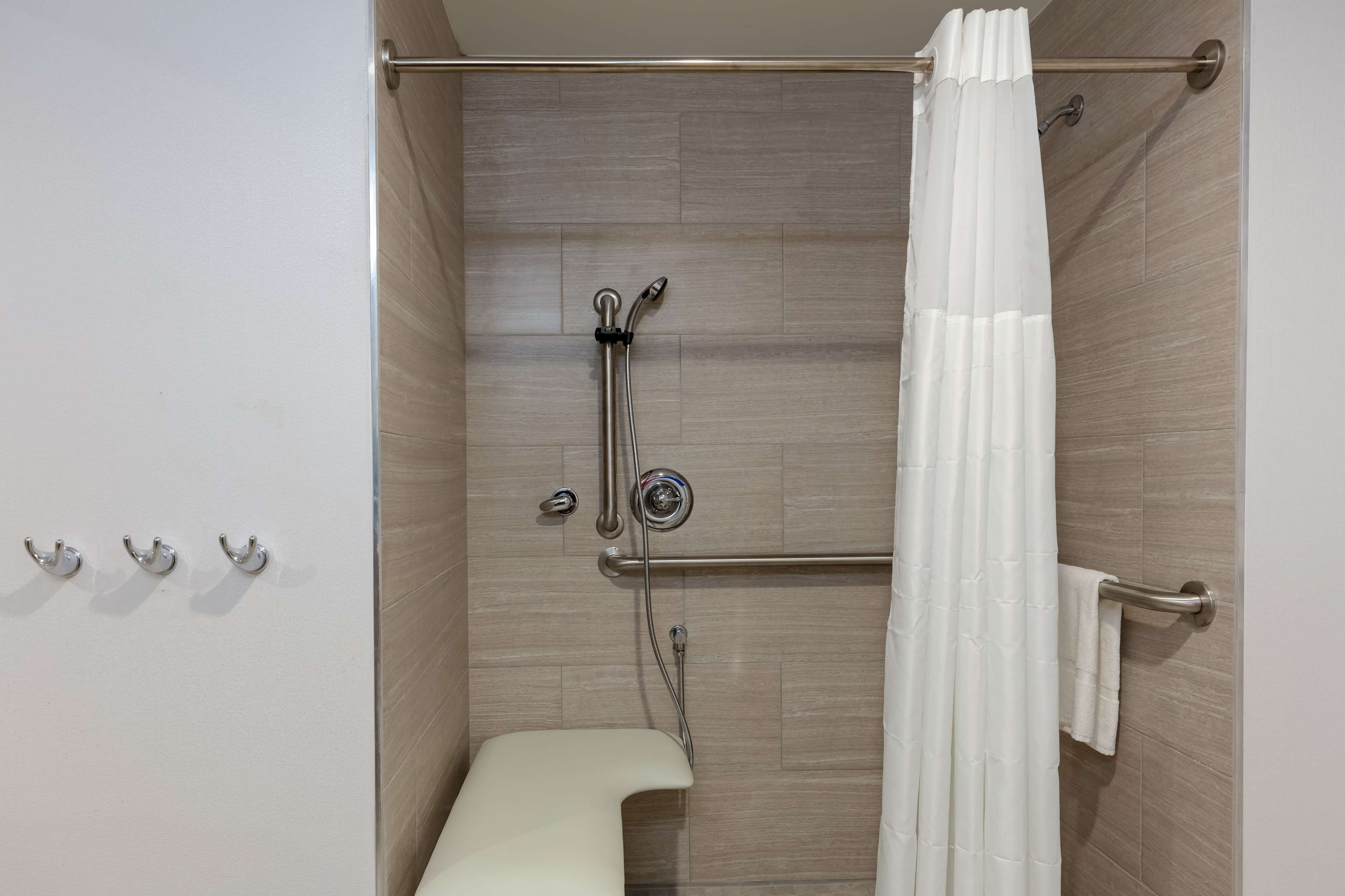 room, 2 queen beds, accessible (mobility & hearing, roll-in shower) | bathroom shower