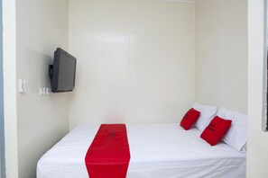 Desk, free WiFi, bed sheets
