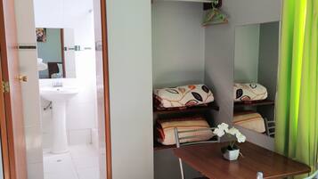 Double Room, 2 Single Beds | Bathroom | Shower, free toiletries, hair dryer, towels