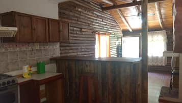 Family Cabin, 3 Bedrooms (7) | Private kitchen | Full-size fridge, oven, stovetop, cookware/dishes/utensils
