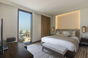 Souq Suite, 1 Bedroom with 1 King-Size Bed, Terrace with Souq Waqif Views and Living Area | Premium bedding, minibar, in-room safe, individually decorated