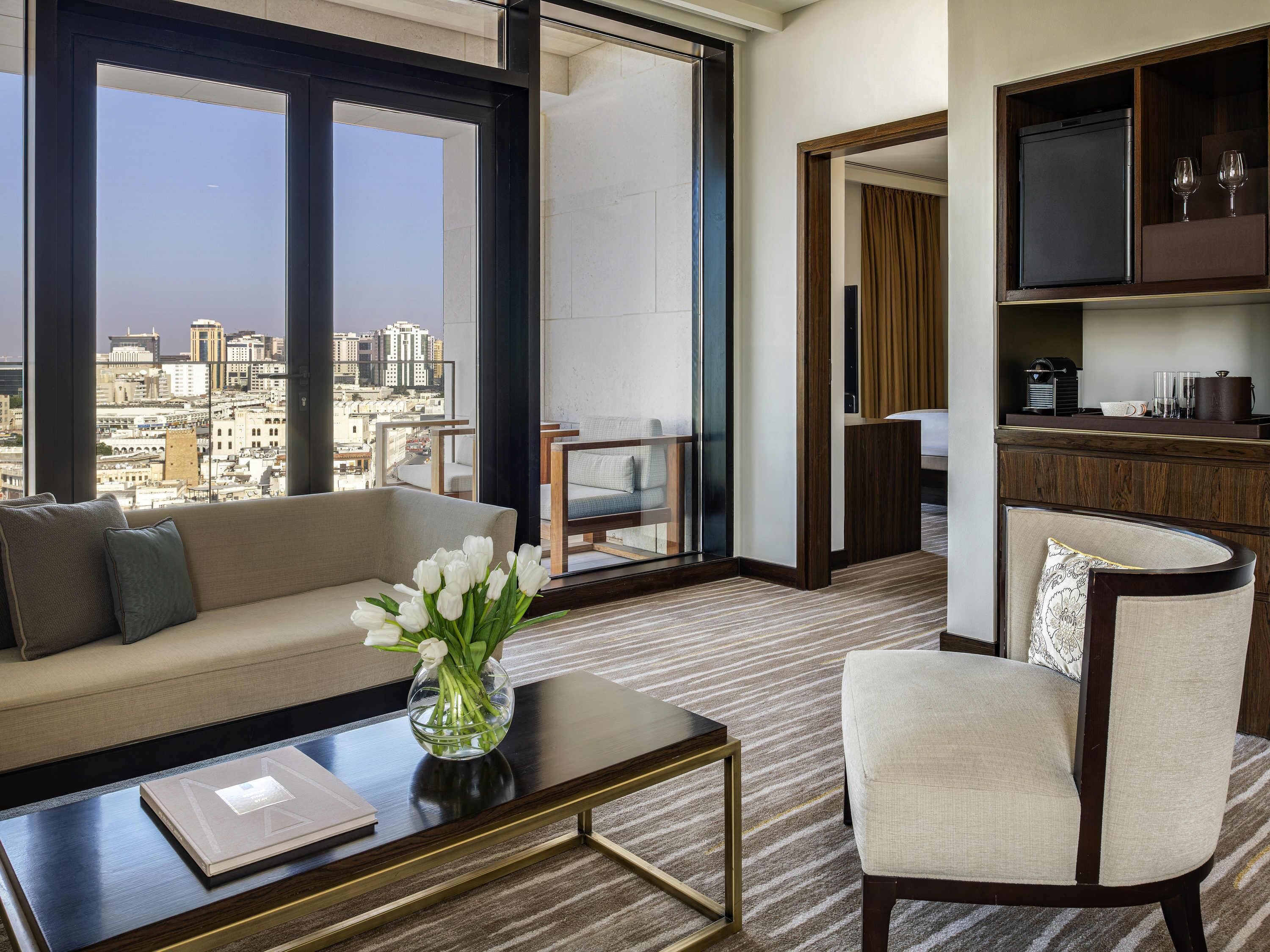 Souq Suite, 1 Bedroom with 1 King-Size Bed, Terrace with Souq Waqif Views and Living Area | Premium bedding, minibar, in-room safe, individually decorated