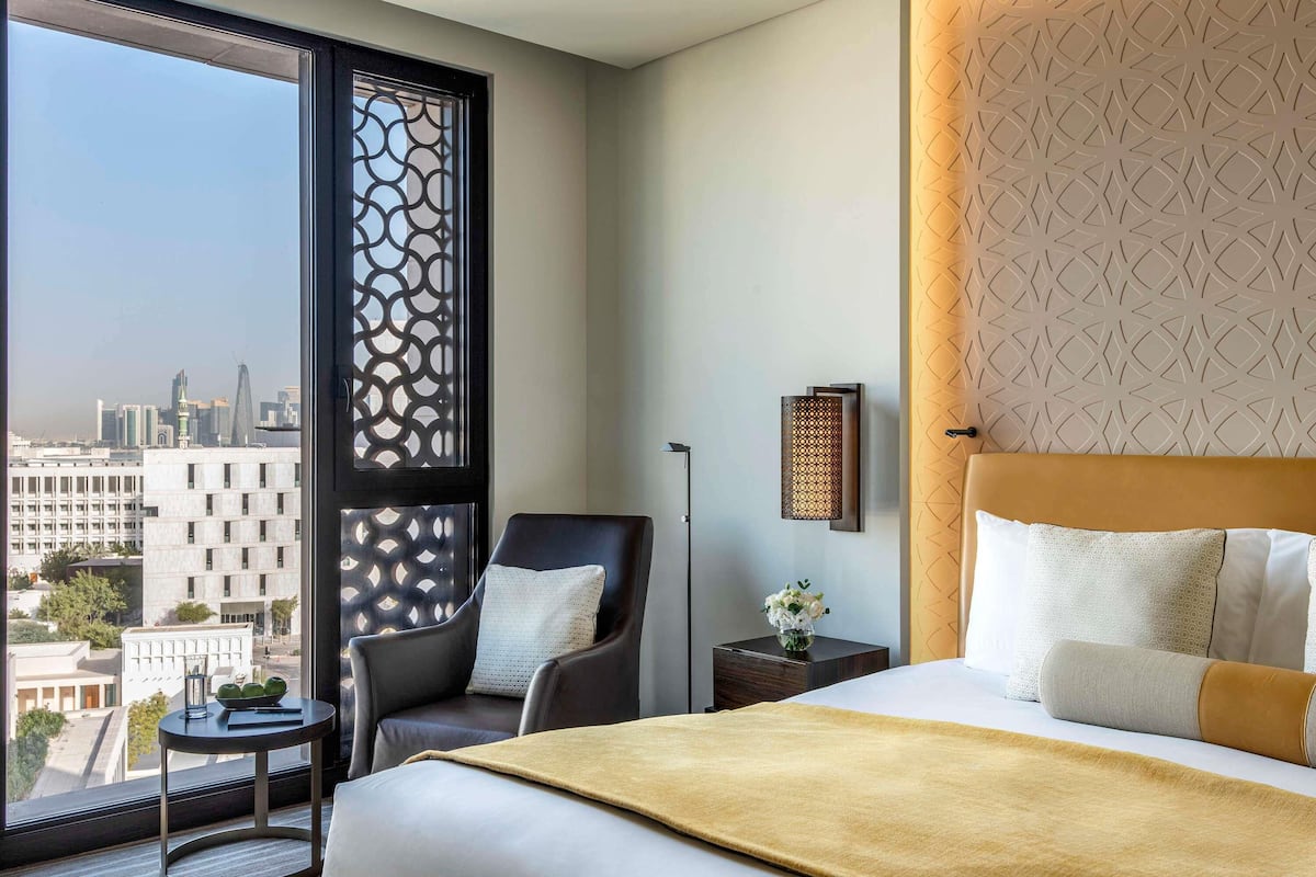 1 quarto, roupas de cama premium, frigobar, cofres nos quartos