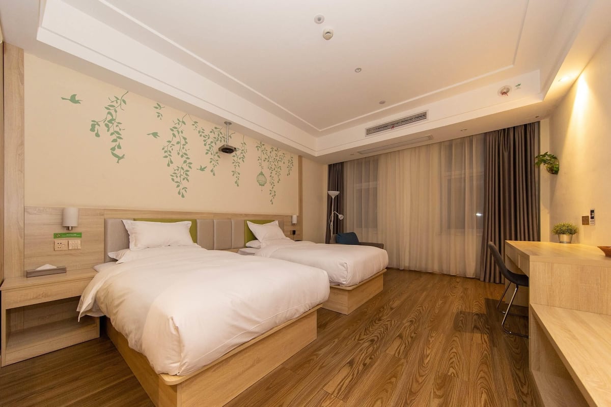 Chambre avec lits jumeaux, 2 lits une place | Draps en coton égyptien, literie de qualité supérieure