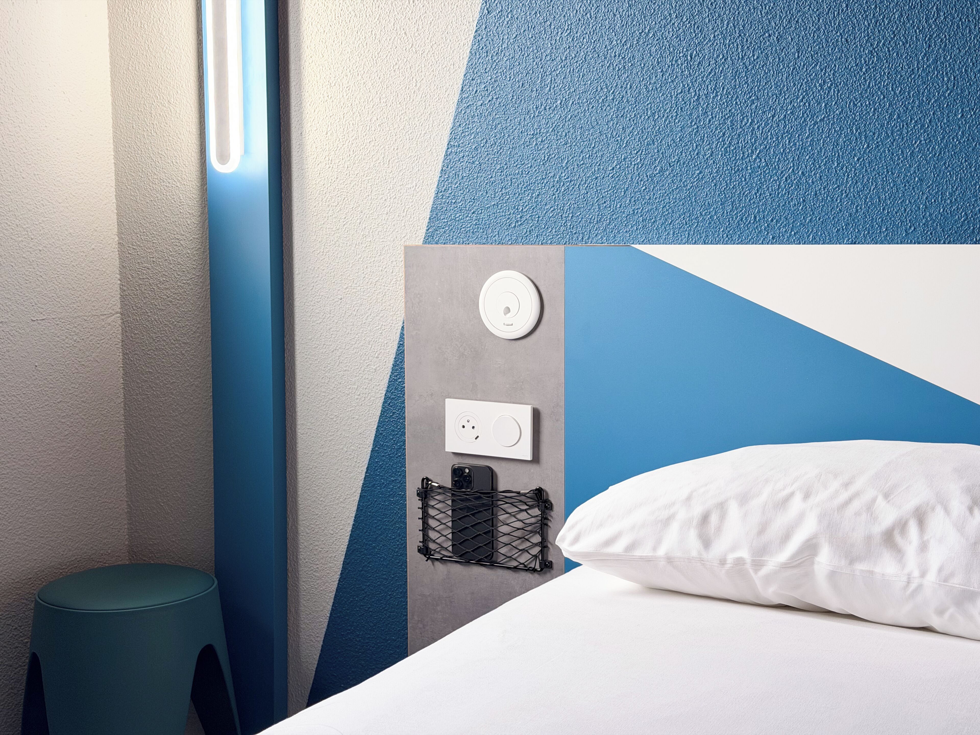 Desk, blackout drapes, soundproofing, iron/ironing board