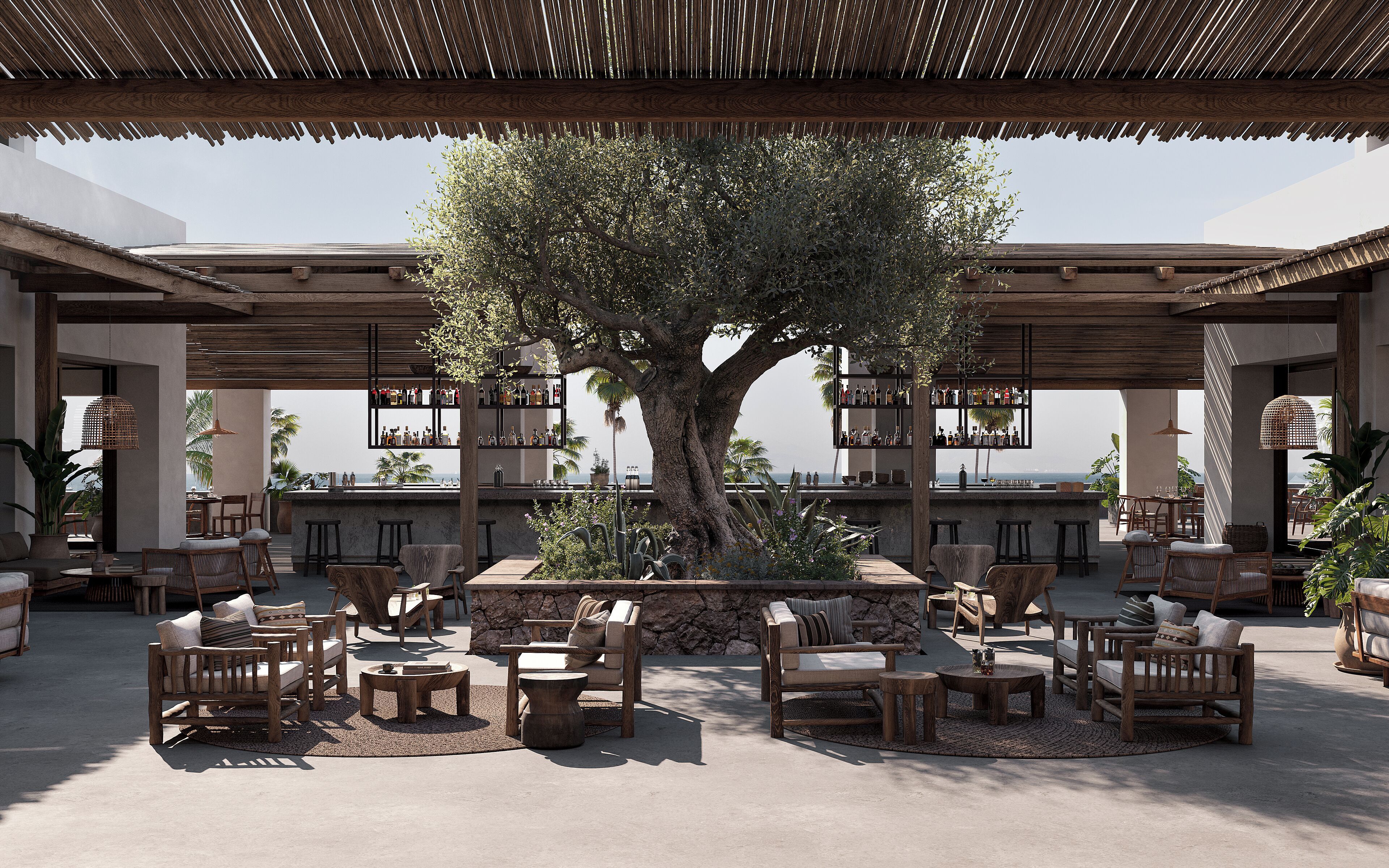 3 restaurantes, se sirven desayunos, comidas, cenas y cocina asiática