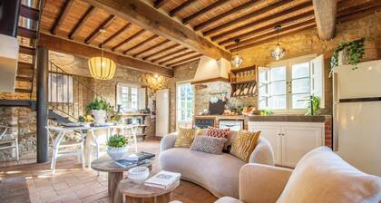 Typical Tuscan house: swimming pool enclosed garden air conditioning fireplace