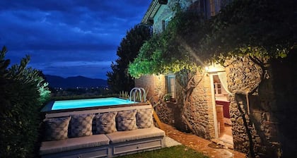 Typical Tuscan house: swimming pool enclosed garden air conditioning fireplace