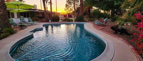 A heated pool