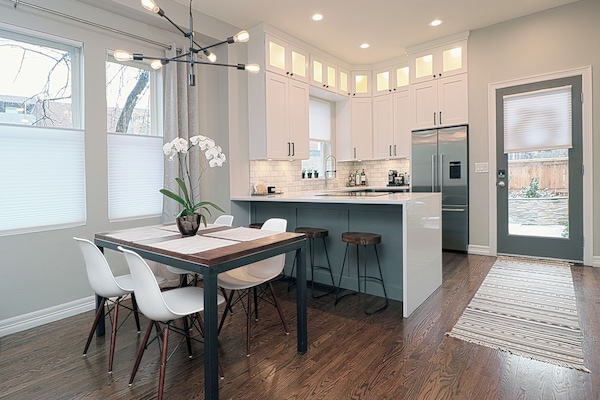 Dining and kitchen area open concept