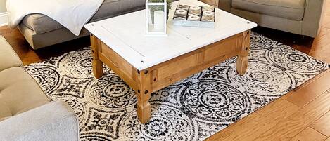 Smart TV, DVD player, books, music library