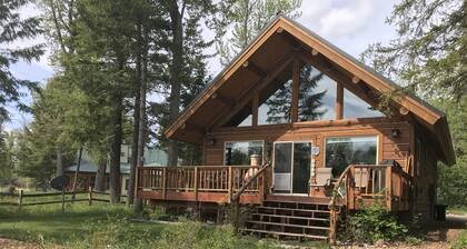 Explora Glacier Park desde Flathead River-front, cabina para perros.