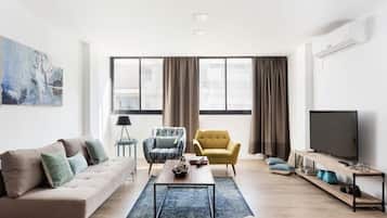 Design appartement, 3 slaapkamers, uitzicht op strand | Voorkant van accommodatie
