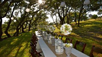 Espace banquet en plein air