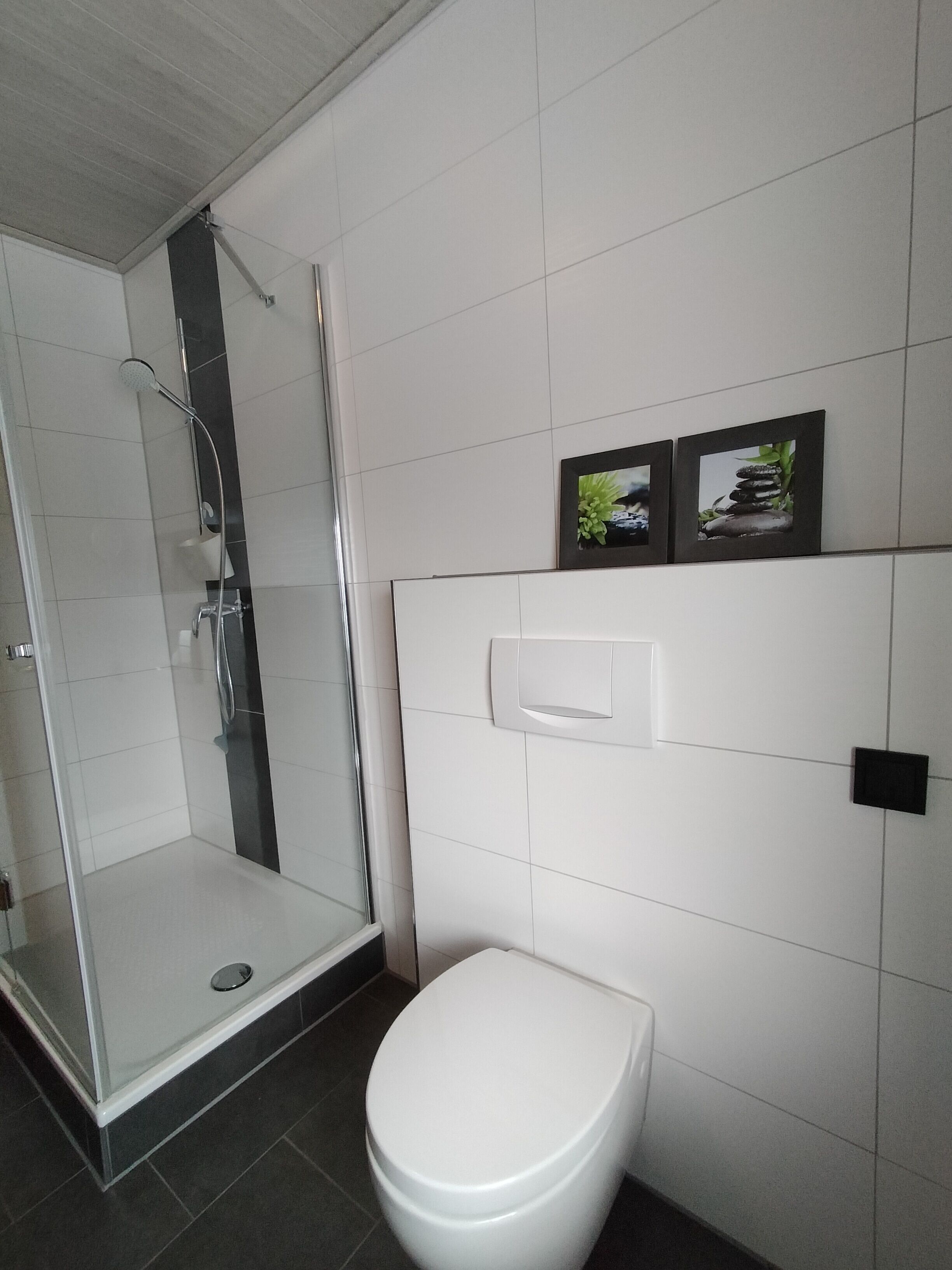 Een douche, een haardroger, handdoeken