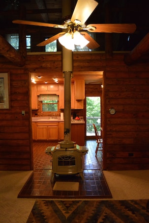 Interior. Log cabin on 25 acres