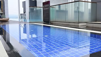 Indoor pool, open 7:30 AM to 11:00 PM, sun loungers