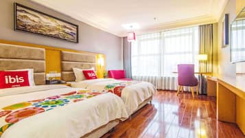 Desk, blackout curtains, iron/ironing board, free WiFi