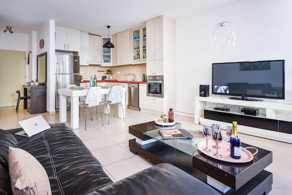 Apartment, 2 Bedrooms | Living area | Flat-screen TV