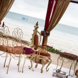Outdoor wedding area