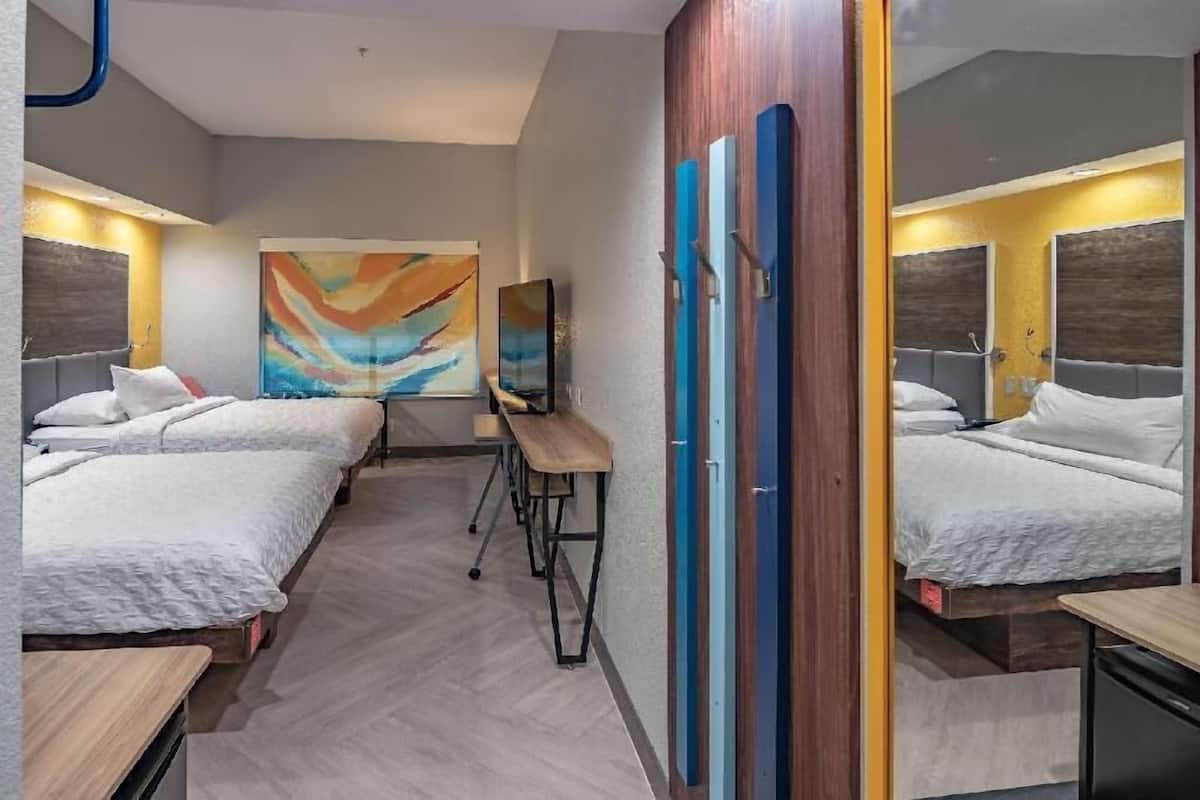 Desk, blackout curtains, iron/ironing board, free WiFi