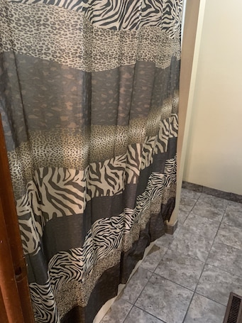 Bañera con ducha, artículos de tocador gratuitos, secador de pelo