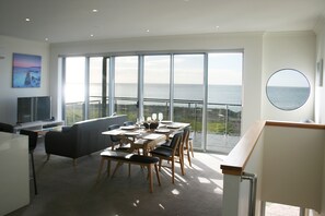 Luxury Apartment, 4 Bedrooms, Balcony, Ocean View (36)  | Living area | Flat-screen TV, DVD player