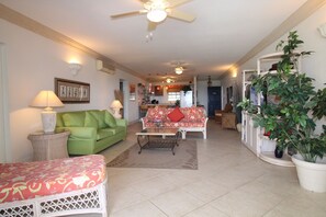 Smart TV, DVD player, books, stereo - Beachfront Apartment in St. Lawrence Gap - Close To Your Every Need (Dover)