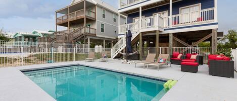 Piscine extérieure, piscine chauffée