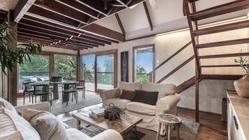 Eastern Rise Main House | Living room | Flat-screen TV, fireplace, DVD player