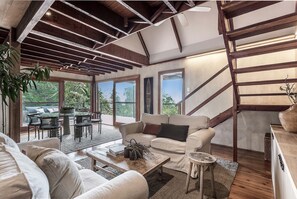 Eastern Rise Main House | Living room | Flat-screen TV, fireplace, DVD player