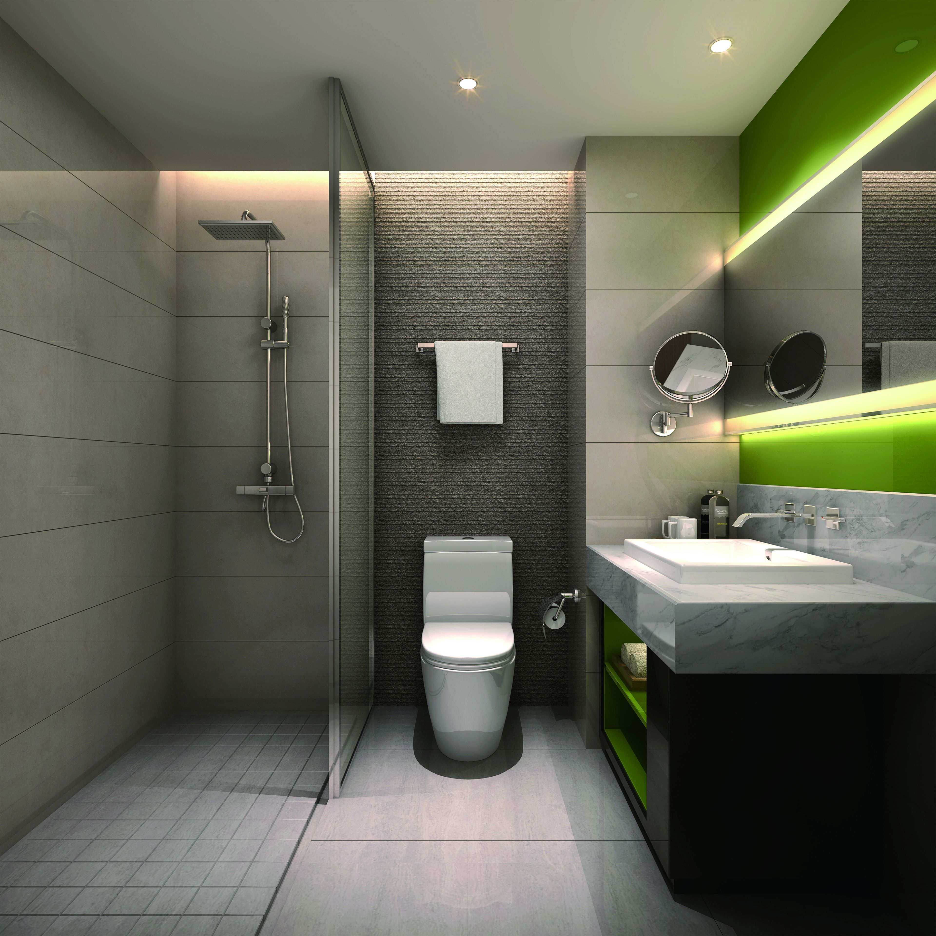 superior queen room | bathroom | shower, eco-friendly toiletries, hair dryer, slippers
