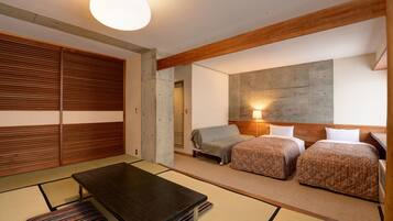 MAIN Building Japanese-Western Style room(Private Shower and toilet) | Down comforters, in-room safe, desk, bed sheets