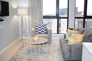 Studio | Living area | Flat-screen TV - Tower Bliss Studio Apartment (Gaborone)