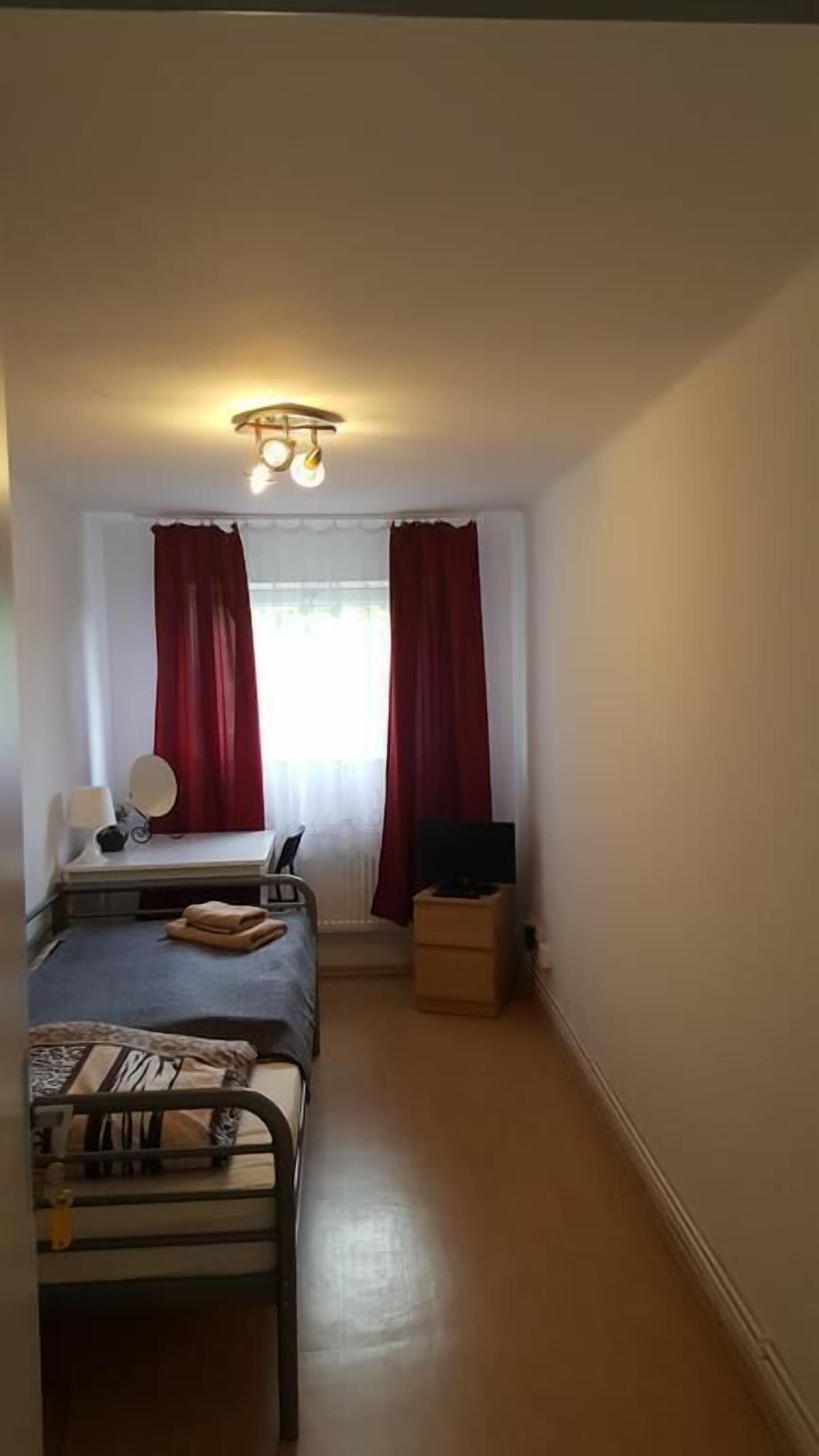 Desk, blackout drapes, iron/ironing board, free WiFi