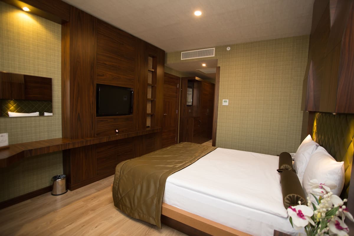 Minibar, caja de seguridad en la habitación y escritorio