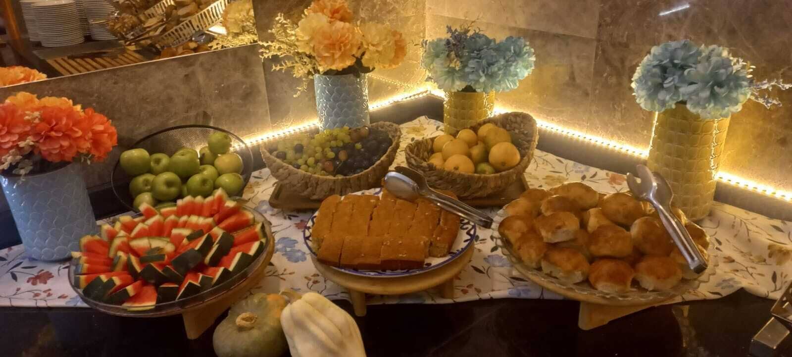 daily buffet breakfast (eur 15 per person)