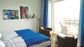 Classic Double Room, Ocean View | Premium bedding, minibar, in-room safe, desk